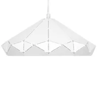 Lampy sufitowe - Beliani Lampa wisząca biała NEVOLA - miniaturka - grafika 1