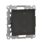 Wyłączniki światła i elektryczne - Kontakt Simon Przycisk żaluzjowy 1-0-2 Simon 55 - czarny mat - miniaturka - grafika 1