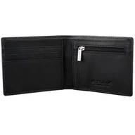 Portfele - Cienki portfel męski skórzany typu SLIM (Czarny) - miniaturka - grafika 1