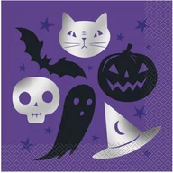 Dekoracje i nakrycia stołu na imprezę - Serwetki Zaklęte Halloween - 33 cm - 20 szt. - miniaturka - grafika 1