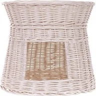 Legowiska dla kotów - WickerPL BUDA DLA KOTA LEŻAK DLA ZWIERZĄT DOMEK DLA KOTA Z WIKLINY PIĘTROWY 48 H43 CM - miniaturka - grafika 1