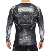 Kimona, stroje i obuwie - Venum Rashguard Długi Rękaw Long Sleeve Gorilla Jungle Black/White - miniaturka - grafika 1