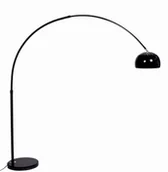 Lampy stojące - Lumina Deco AZURRO B1 lampa podłogowa czarna na wysięgniku z granitową podstawą E27 - miniaturka - grafika 1