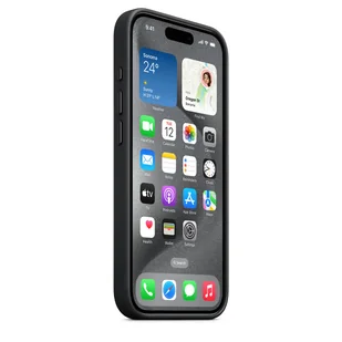 Apple Etui z tkaniny FineWoven do iPhone 15 Pro z MagSafe – Czarne - Etui i futerały do telefonów - miniaturka - grafika 7