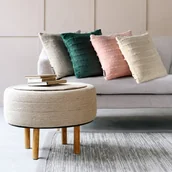 Poszewki na poduszki - Poszewka 40 x 40 Dekoracyjna Mikrofibra Emi Zielon - miniaturka - grafika 1