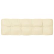Poduszki ogrodowe - vidaXL Poduszka na sofę z palet, kremowa, 120x40x12 cm - miniaturka - grafika 1