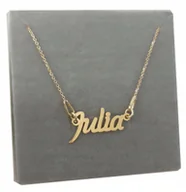 Naszyjniki - Naszyjnik imię imiennik JULIA srebro zł 925 50 cm - miniaturka - grafika 1