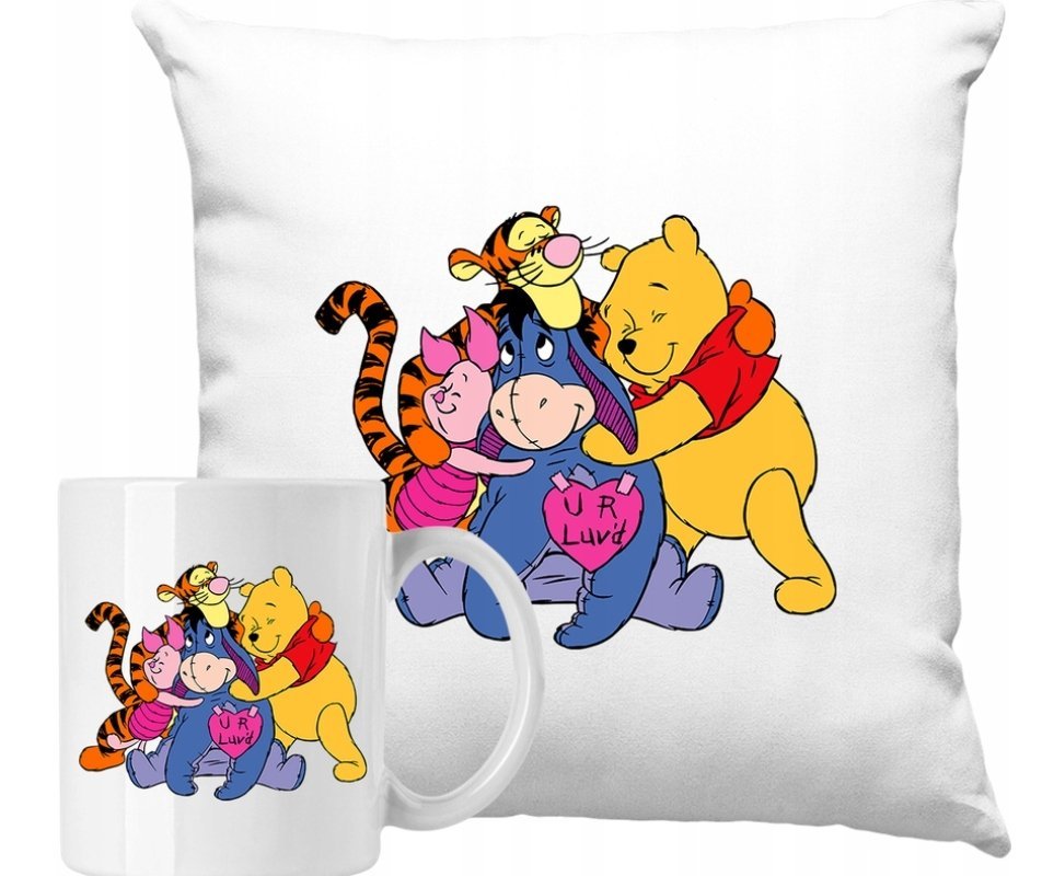 ZESTAW PODUSZKA + KUBEK Kubuś Puchatek I Przyjaciele Pomysł Na Prezent