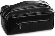 Kosmetyczki, organizery i kuferki - POLSKA SKÓRZANA KOSMETYCZKA SOLOME CZARNA - miniaturka - grafika 1