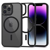Etui i futerały do telefonów - Etui TECH-PROTECT MagMat MagSafe do Apple iPhone 13 Pro Max Czarno-przezroczysty - miniaturka - grafika 1