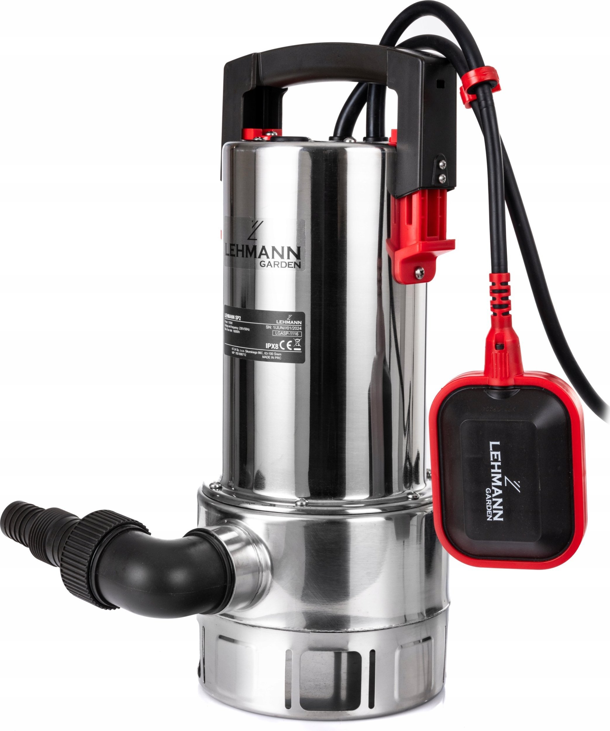 Lehmann WYDAJNA POMPA ZANURZENIOWA 16500l/h ZATAPIALNA WODY BRUDNEJ CZYSTEJ 1100w