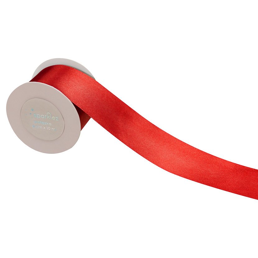 SPARKLEZ Wstążka czerwona 4cm 10m