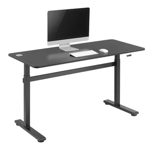 Biurko ręczna regulacja wys  Ergo Office, max 40 kg, max wys 117cm, z blatem do pracy stojąco siedzącej, ER-401 B - Biurka - miniaturka - grafika 1