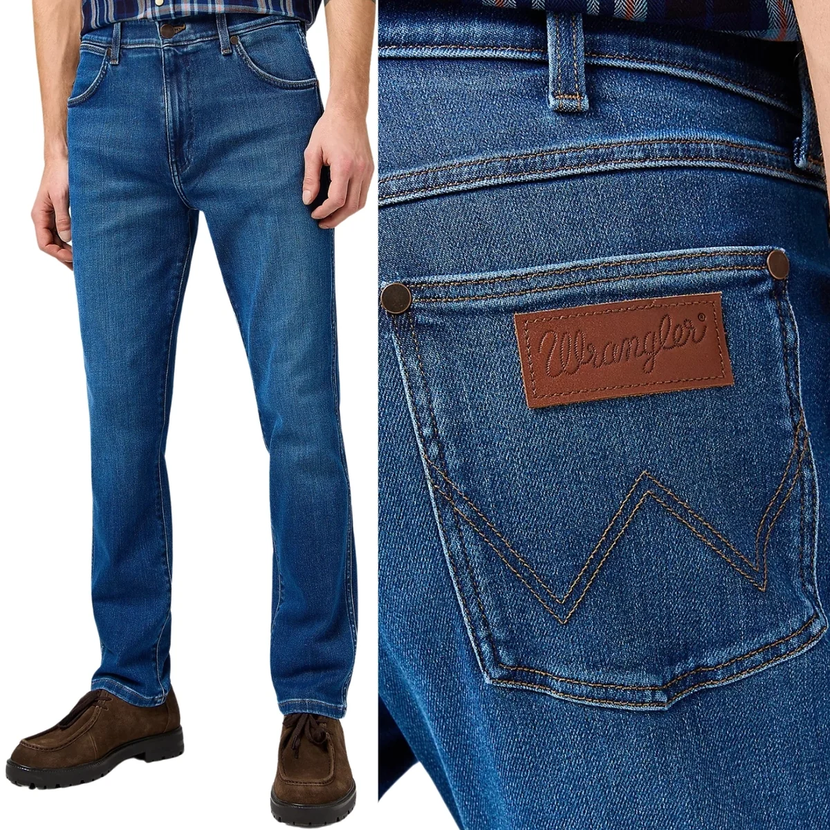 Wrangler Larston slim Dandelion Free To Stretch spodnie jeansowe W40 L32