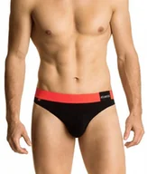 Majtki męskie - Atlantic 1566 czarno czerwone slipy męskie - miniaturka - grafika 1