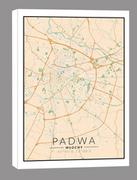 Obrazy i zdjęcia na płótnie - Padwa, Włochy mapa kolorowa - obraz na płótnie Wymiar do wyboru: 70x100 cm - miniaturka - grafika 1
