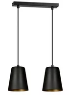 Lampy sufitowe - Emibig Milagro lampa wisząca 2-punktowa czarna/złota 415/2 415/2 - miniaturka - grafika 1
