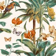 Tapety - Dutch Wallcoverings Tapeta w tropikalne palmy, zielono-pomarańczowa Spits Wallcoverings - miniaturka - grafika 1