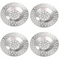Korki do umywalek - Sitko do zlewu ze stali nierdzewnej, zestaw 4 elementów, korek spustowy, odpowiedni do kuchni i łazienek, średnica odpływu: 75 mm - miniaturka - grafika 1