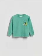 Bluzki dla niemowląt - Reserved - Bawełniany longsleeve - zielony - miniaturka - grafika 1