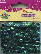 Dekoratorstwo - Titanum Cekiny 7 mm tęczowe zielone 304637 - miniaturka - grafika 1