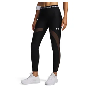 Legginsy damskie Under Armour HeatGear Mesh Legging Ultimate Black/White S - Spodnie sportowe damskie Legginsy damskie Under Armour HeatGear Mesh Legging Ultimate Black/White S - Spodnie sportowe damskie - miniaturka - grafika 1