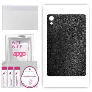 folia naklejka skórka strukturalna na TYŁ do Samsung Galaxy Tab S9 - Skóra Czarna - apgo SKINS - Akcesoria do tabletów i e-booków - miniaturka - grafika 1