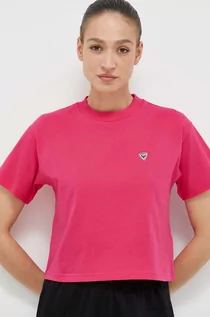 Koszulki sportowe damskie - Rossignol t-shirt bawełniany kolor różowy - grafika 1