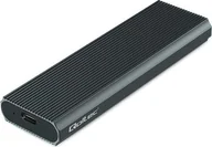 Obudowy i kieszenie na dyski twarde - Kieszeń Qoltec Obudowa na dysk M.2 SSD NVMe PCIe USB3.1 10Gb/s 4TB Grafit - miniaturka - grafika 1
