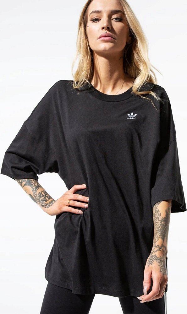 S 36 ADIDAS KOSZULKA DAMSKA T-SHIRT SS RELAXED DW3892 CZARNY SPORTOWY