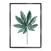 Plakaty - Dekoria Dekoria Plakat Leaf Emerald Green 30 x 40 cm Ramka Czarna 219C-000-01 - miniaturka - grafika 1