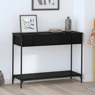 Konsole i sekretarzyki - vidaXL Konsola Czarny dąb 100 x 34.5 x 75 cm Materiał drewnopochodny - miniaturka - grafika 1