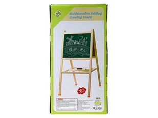 Tablica dwustronna, stojąca + pisak, kreda, gąbka 584402 ADAR - Tablice dla dzieci - miniaturka - grafika 1