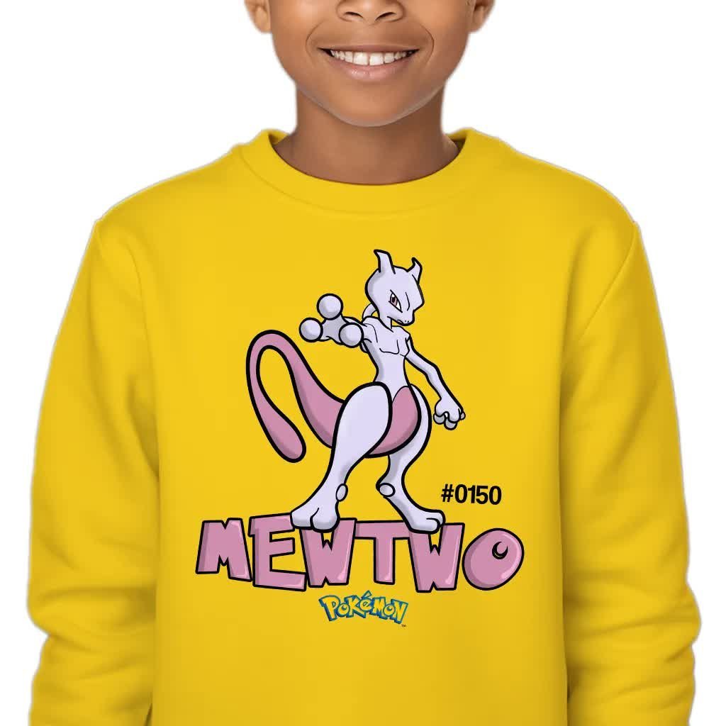 Bluza Dziecięca Żółta Bez Kaptura Super Prezent Dla Dziecka Mewtwo 152 Wz