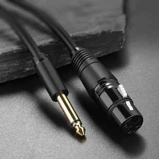 Ugreen kabel audio przewód do mikrofonu XLR (żeński) - 6,35 mm jack (męski) 1 m czarny (20717 AV131) - Kable USB - miniaturka - grafika 2
