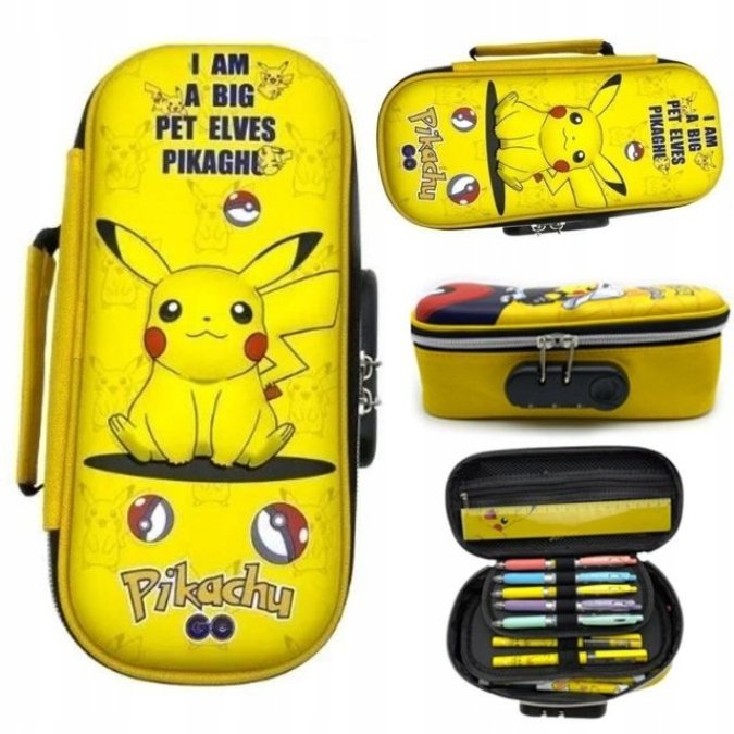 PIÓRNIK SZKOLNY DLA DZIECI POKEMON PIKACHU NA TWÓJ KOD SZYFR NA AKCESORIA =