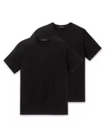 Koszulki męskie - Schiesser T-Shirt Koszulka męska Wewnętrzna (Pakiet 2), Czarny 000, 52 - miniaturka - grafika 1