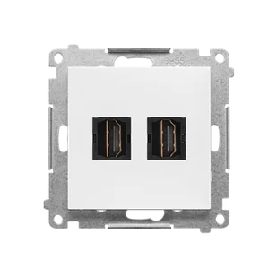 Kontakt Simon Gniazdo HDMI podwójne Simon 55 - biały mat - Gniazdka elektryczne - miniaturka - grafika 1