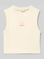 Koszulki dla dziewczynek - Top o kroju slim fit z dodatkiem bawełny - miniaturka - grafika 1