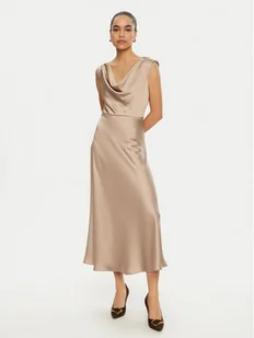 Imperial Sukienka koktajlowa AFBAIBA Beżowy Slim Fit - Sukienki - miniaturka - grafika 1