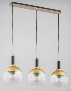 Alfa Adria Gold lampa wisząca 3xE27 złota/czarna 62191 - Lampy sufitowe - miniaturka - grafika 1