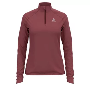 Odlo, Bluza damska, Midlayer 1/2 zip BERRA LIGHTC/O, bordowy, rozmiar L - Bluzy damskie - miniaturka - grafika 1
