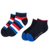 Skarpetki dla dzieci - Zestaw 2 par wysokich skarpet dziecięcych Tommy Hilfiger 354010001 Granatowy - miniaturka - grafika 1