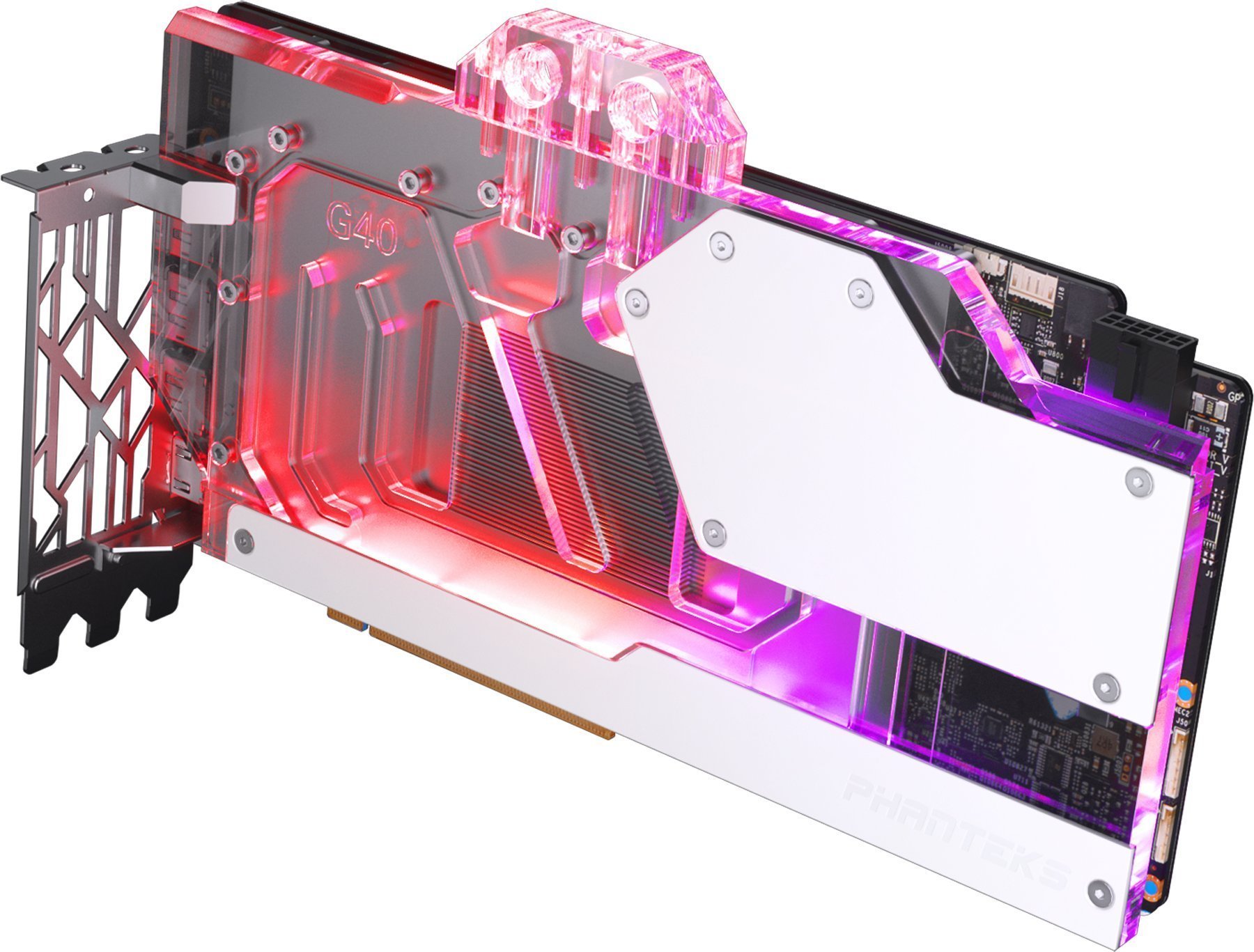 Phanteks PHANTEKS Glacier G40 RTX 4090 Waterblock with Backplate for MSI, D-RGB - white PH-GB4090MS_MW01_BP