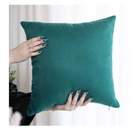 Poszewki na poduszki - Poszewka dekoracyjna strukturalna Jodełka 40x40 zieleń butelkowa - miniaturka - grafika 1