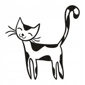 Naklejki na ścianę - Naklejka na ścianę z kotem kotami koty Kotka Lola, 60x60 cm - miniaturka - grafika 1