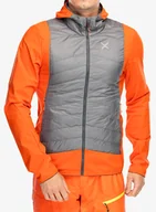 Kurtki i kamizelki sportowe damskie - Kurtka hybrydowa Montura Trace Hybrid Jacket - orange/mid grey - miniaturka - grafika 1