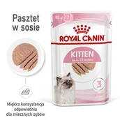 Mokra karma dla kotów - ROYAL CANIN Kitten Mousse w sosie 12x85 g - miniaturka - grafika 1