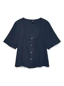 Bluzki damskie - Vero Moda Bluzka w kolorze granatowym - miniaturka - grafika 1