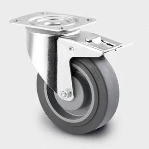 B2B Partner Koło z łożyskami kulkowymi, obrotowy z hamulcem, 160 mm 3477PJP160P63 SUPRA - Pozostałe wyposażenie warsztatu - miniaturka - grafika 1